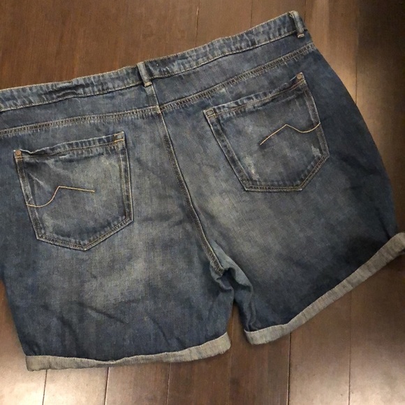 Clockhouse blue denim shorts. Distressed. EUC! - Picture 6 of 8